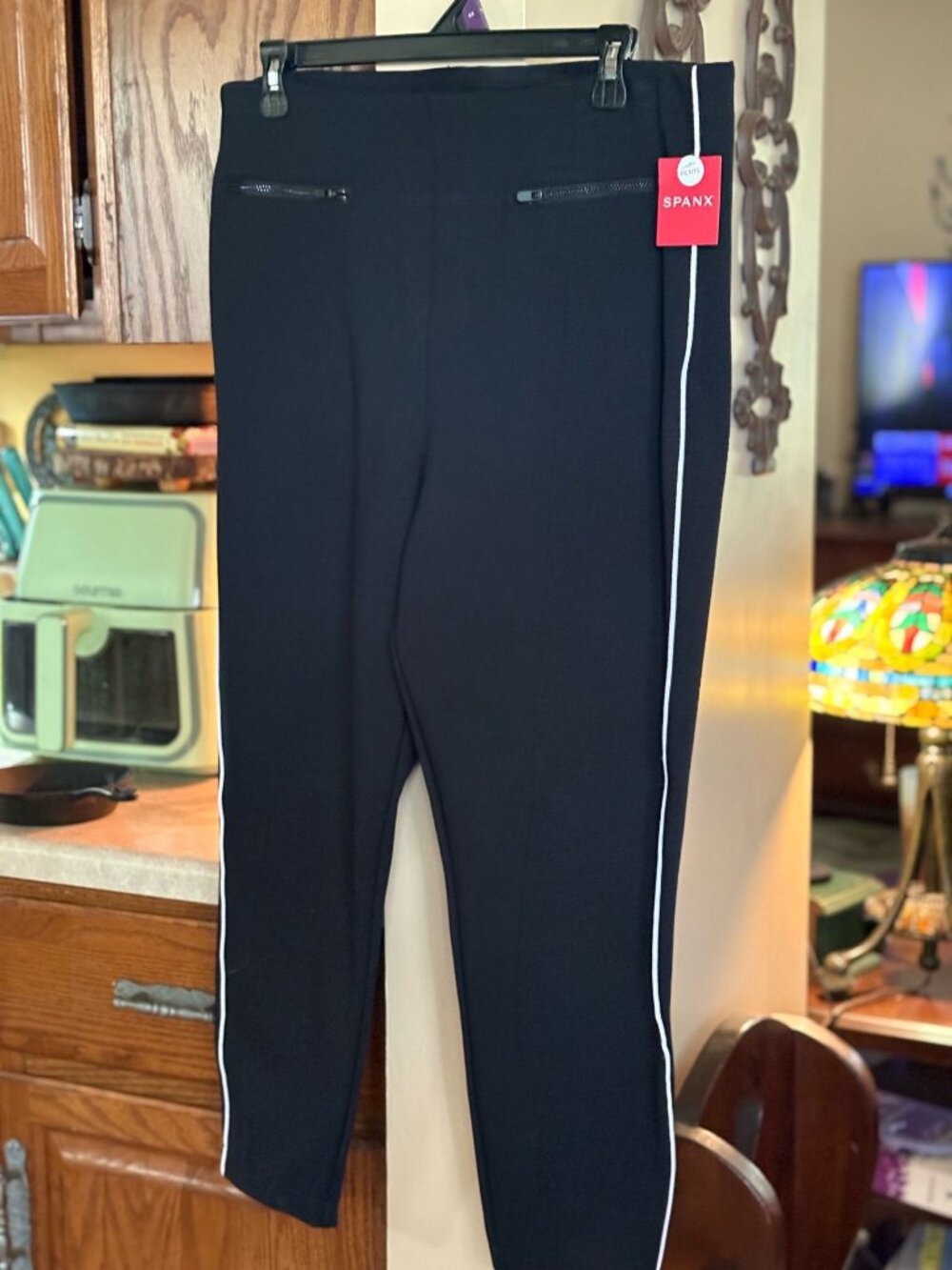 NWT SPANX The Perfect Pant Ankle Piped Skinny - Black 1X Petite